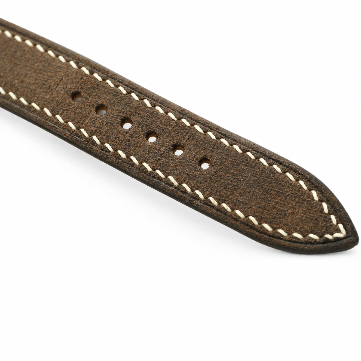 Dark Chocolate Brown Babele Leather Watch Strap - Handmade
