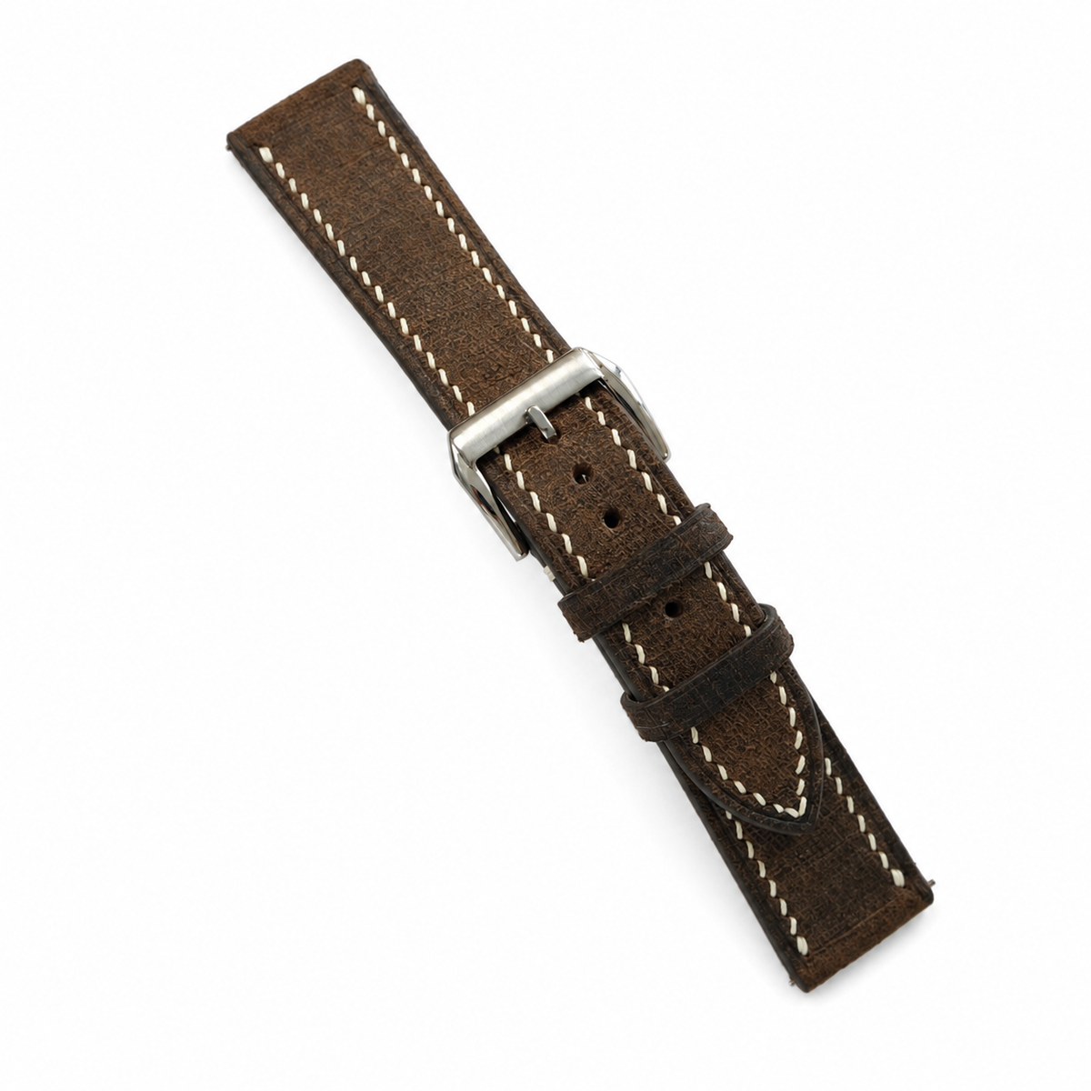 Dark Chocolate Brown Babele Leather Watch Strap - Handmade
