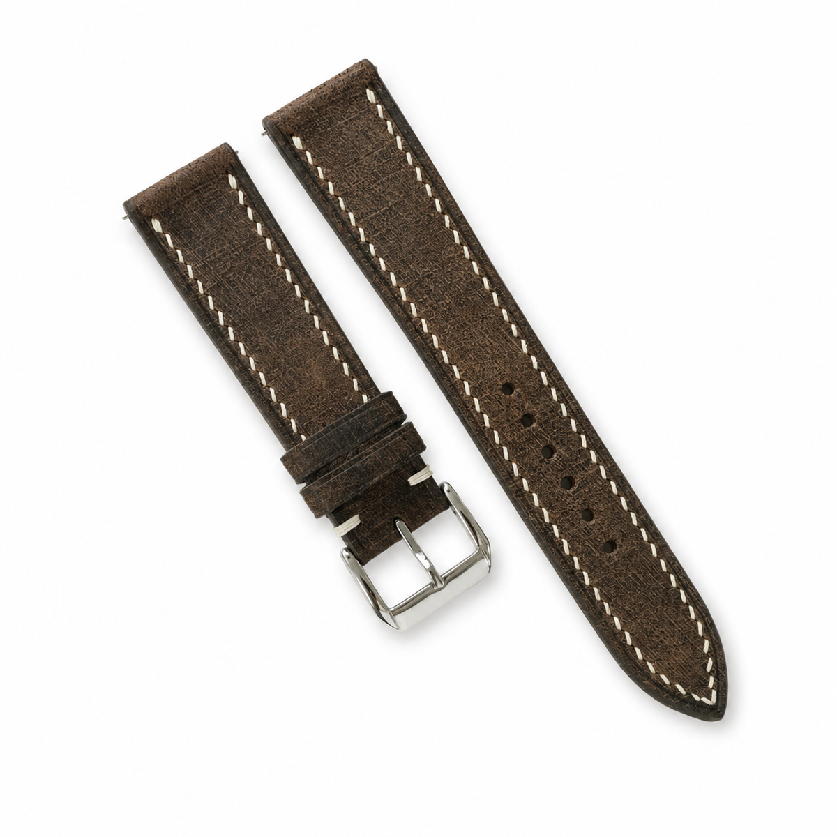 Dark Chocolate Brown Babele Leather Watch Strap - Handmade