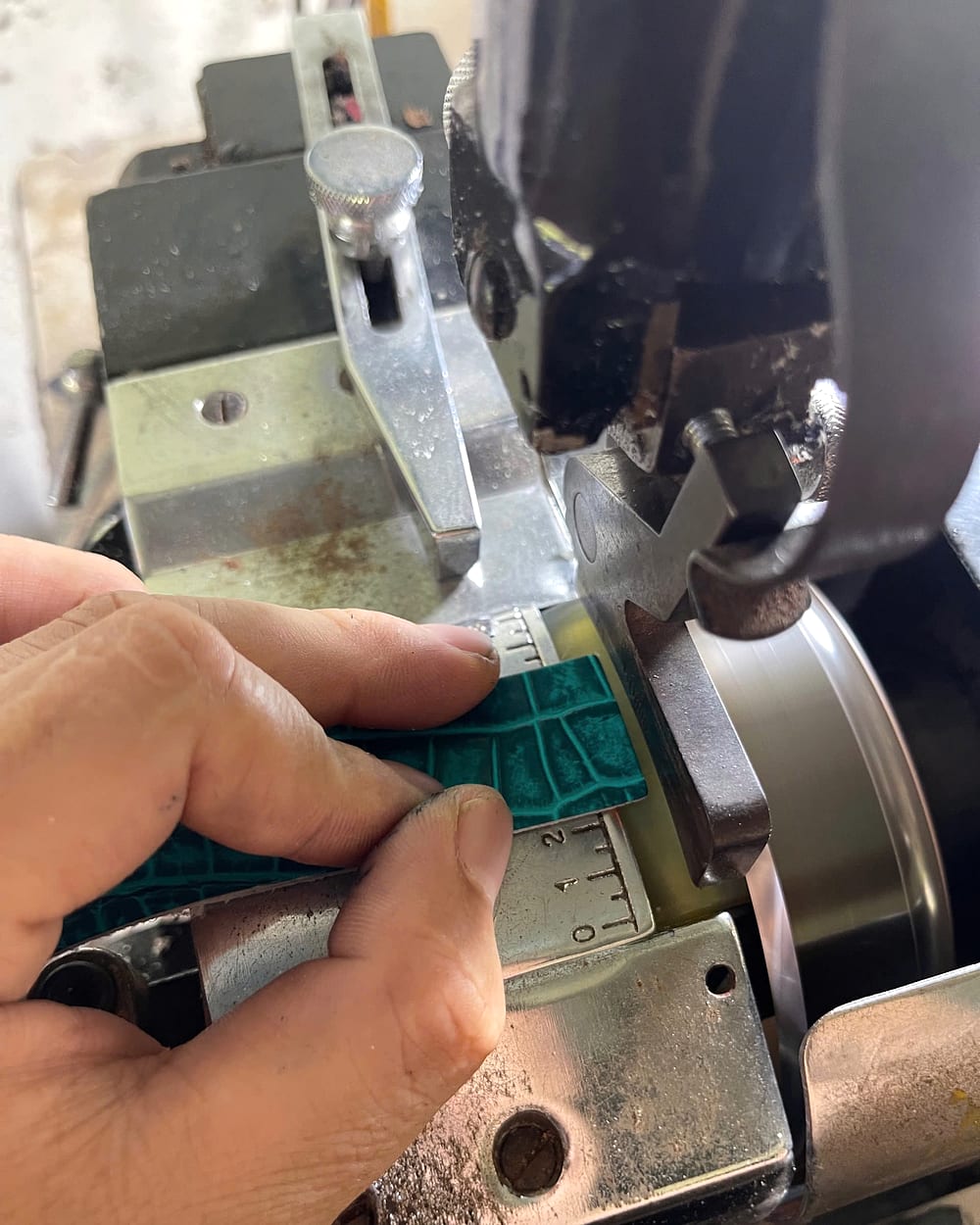 Skiving a handmade leather watch strap
